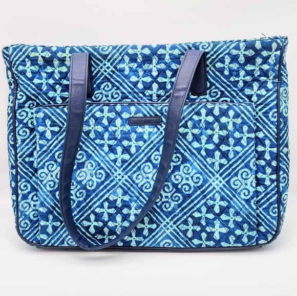Vera Bradley Commuter Tote, Cuban Tiles with Matching Wristlet Wallet - Picture 2 of 13